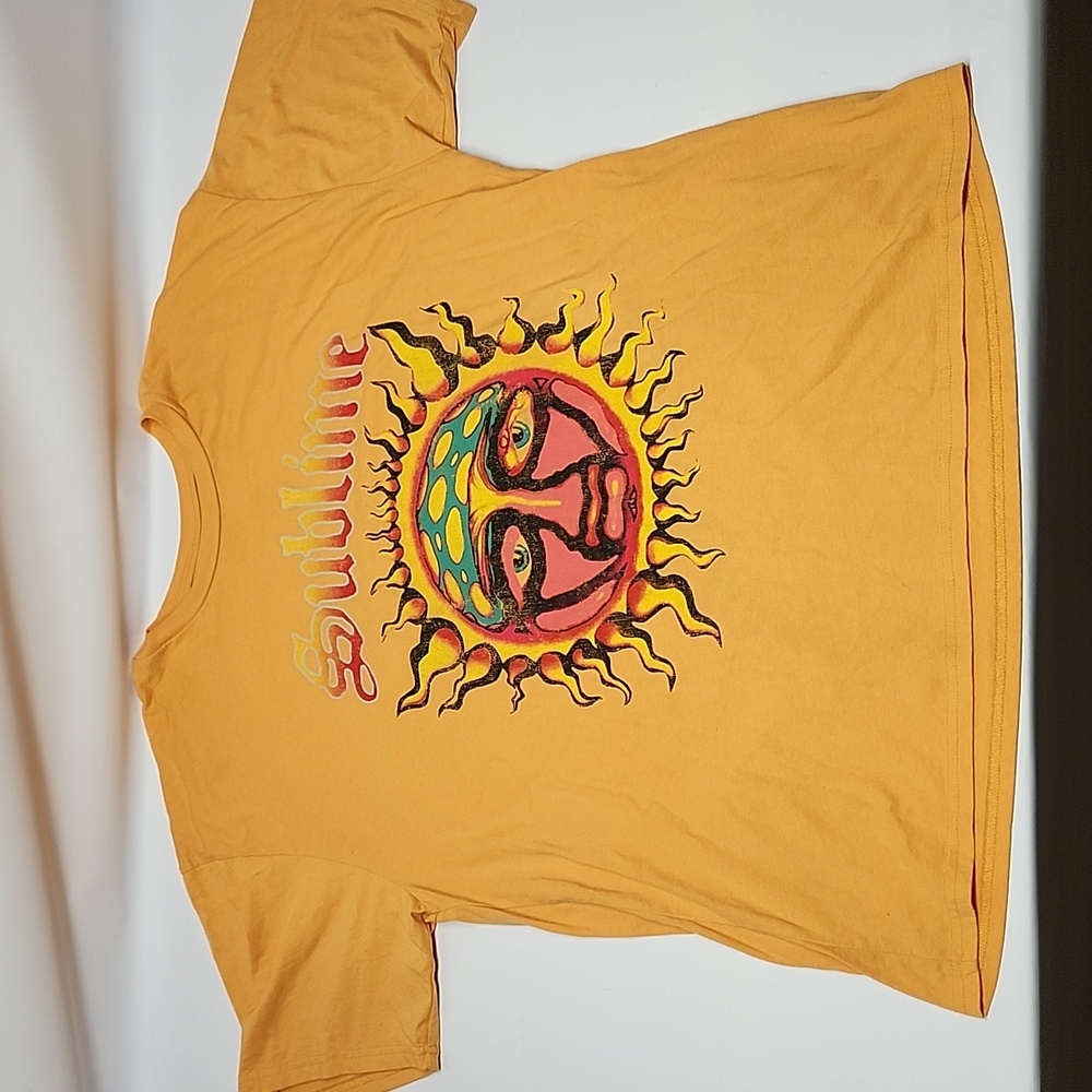 Sublime Classic Sun Logo Graphic T-Shirt Orange Size Large